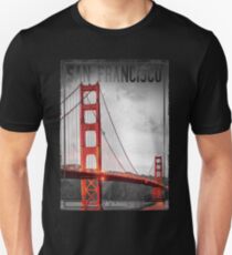 Vintage Style San Fransico Golden Gate Bridge Unisex T-Shirt