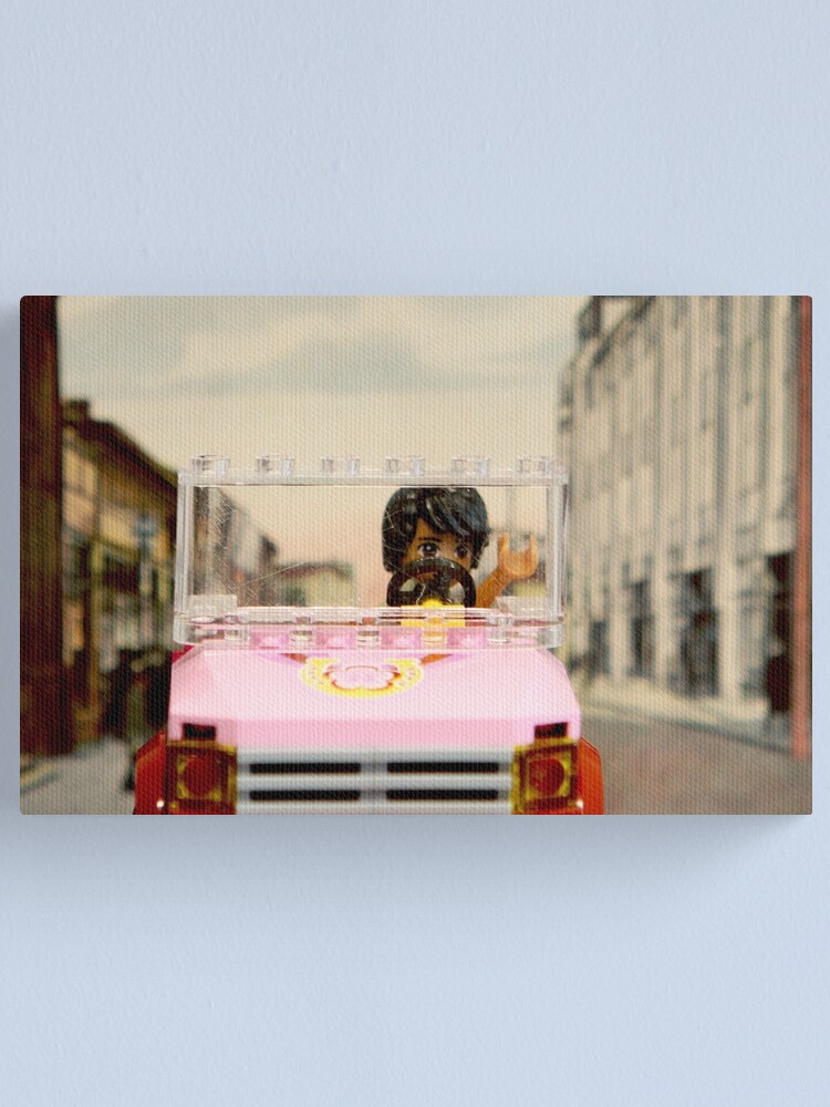 Alternate view of Legoman arrives to town streetscape Canvas Print