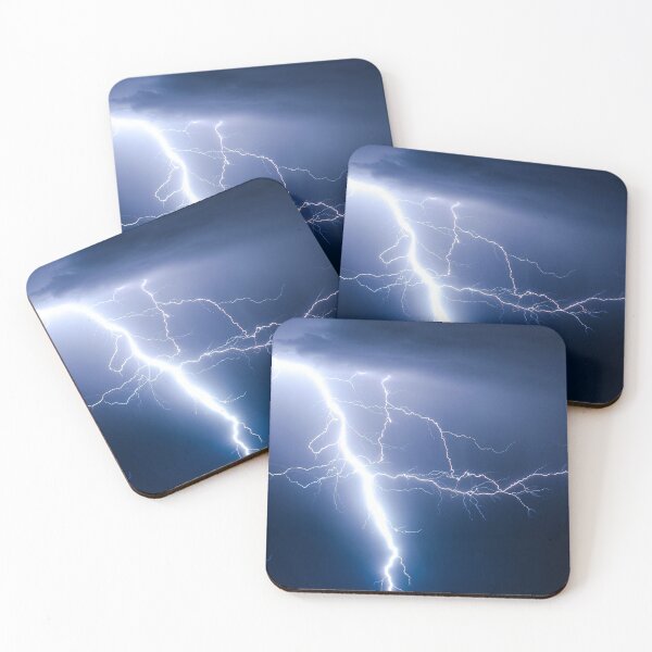 Item preview, Lightning Strike in a blue dark sky designed and sold by Rowena Jones.