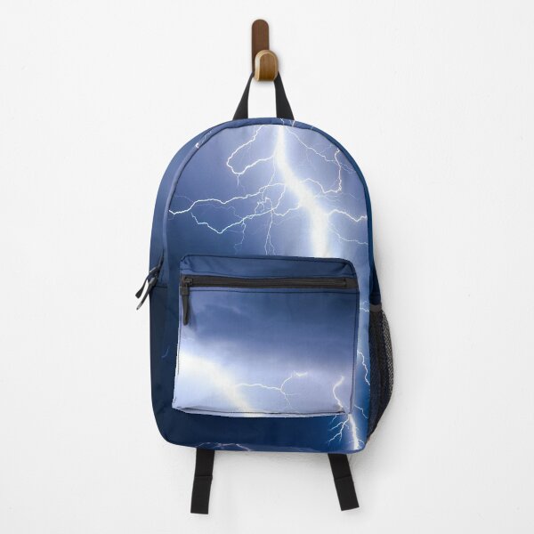 Item preview, Lightning Strike in a blue dark sky designed and sold by Rowena Jones.