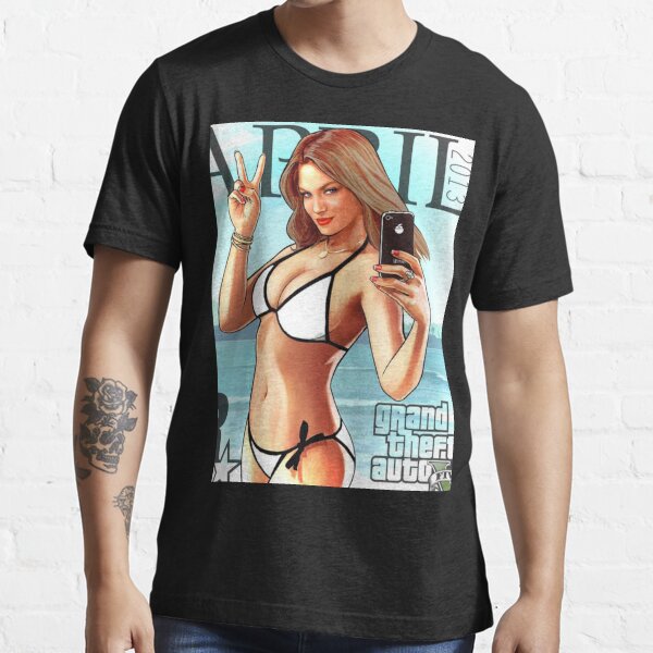 Grand Theft Auto V Girl Bikini Beach Poster T Shirt By Lisahubbr Redbubble