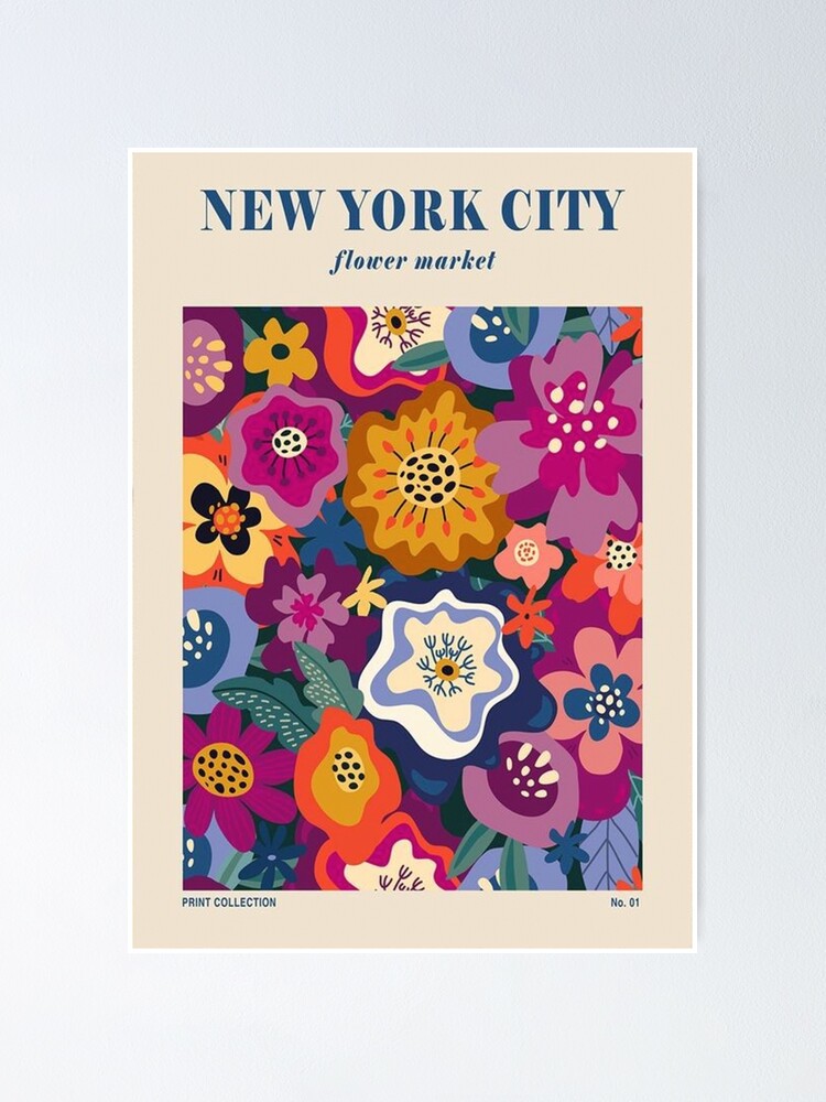 "New York City Flower Market" Poster for Sale by marcofrueh276 Redbubble