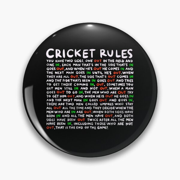 Item preview, Cricket Rules (Hand-Written) Cricket World Cup Poster Sticker designed and sold by cohenashl6.