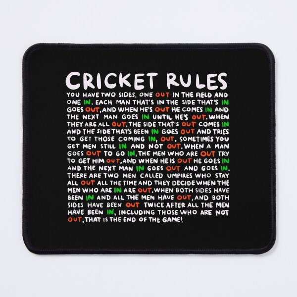 Item preview, Cricket Rules (Hand-Written) Cricket World Cup Poster Sticker designed and sold by cohenashl6.