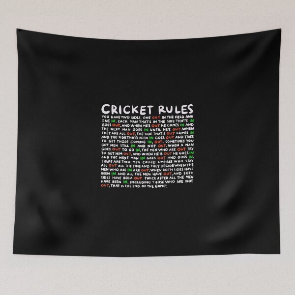 Item preview, Cricket Rules (Hand-Written) Cricket World Cup Poster Sticker designed and sold by cohenashl6.