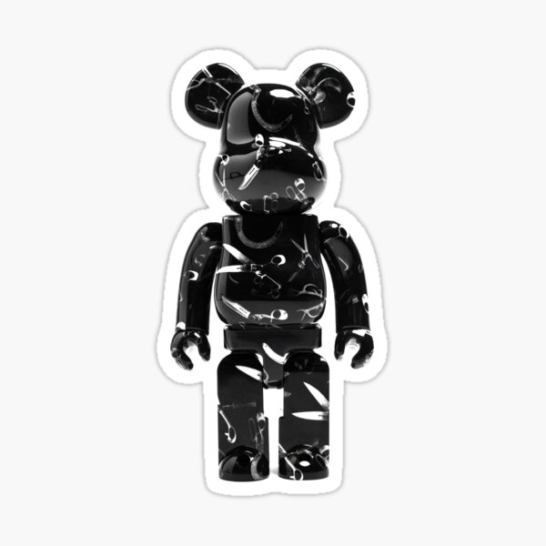 Blue Camo Bearbrick Sticker for Sale by alarouche