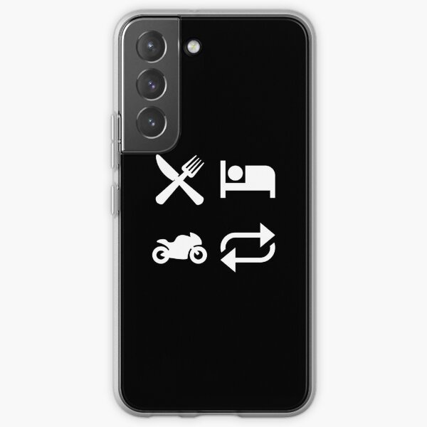 Eat, Sleep, Ride, Repeat Sport Bike (White Text) Samsung Galaxy Soft Case