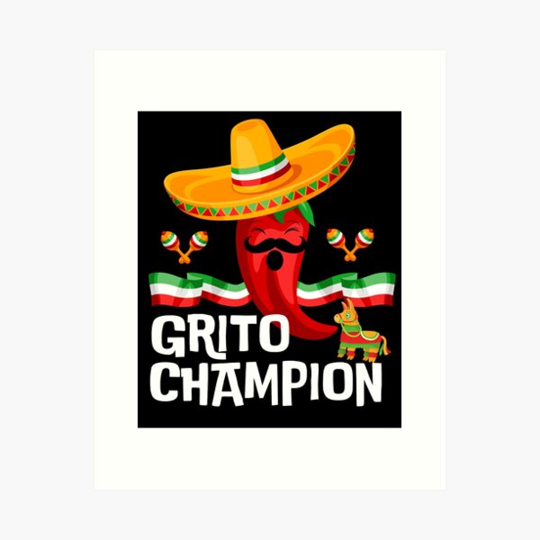 Aperçu de l'œuvre Champion du Cinco de Mayo Grito créée et vendue par MacAndMoose.