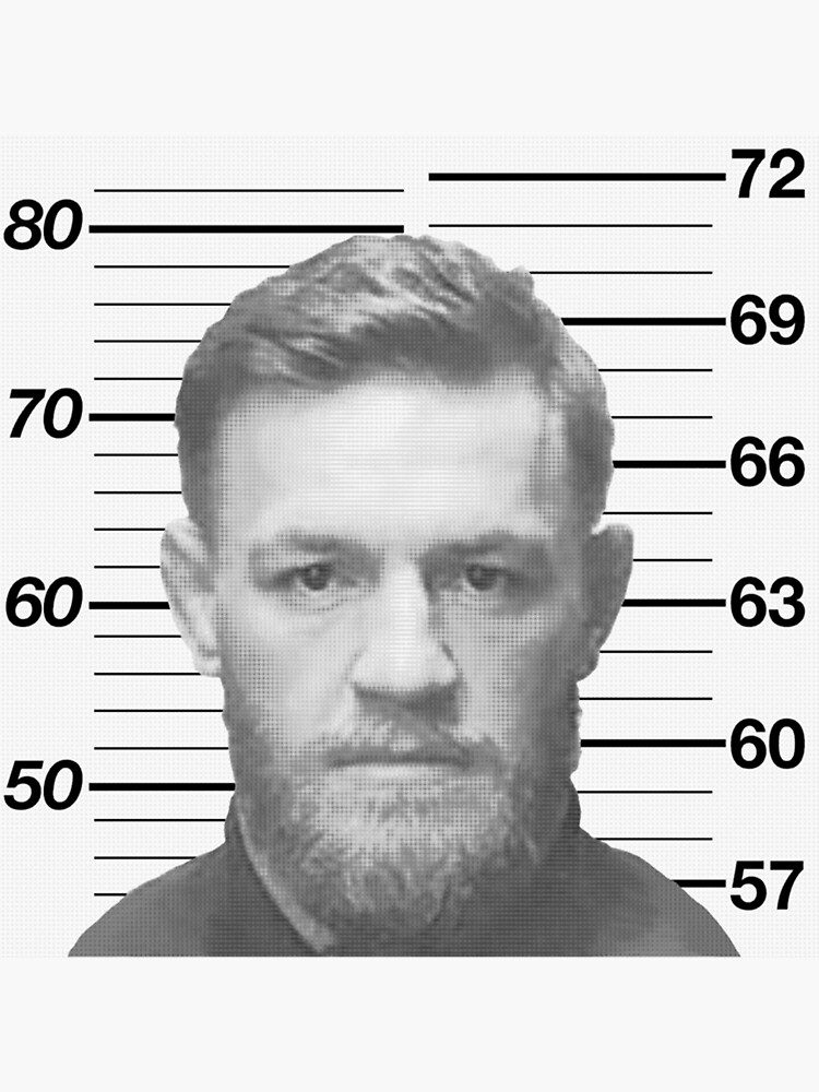 "Conor McGregor Conor McGregor Mugshot Essential" Sticker By ...