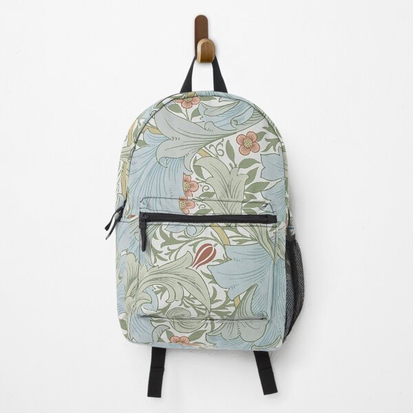 Item preview,  William Morris  Granville Pattern Vintage Blue And Red  Botanical Floral Leaves  -Victorian Wallpaper, designed and sold by Tamas Das.