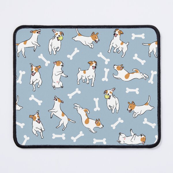 Item preview, Playing Jack Russell Terrier - Blue Background designed and sold by Lulupainting.