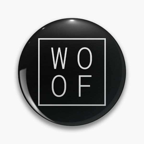 Item preview, WOOF - Minimalist White Type in a Square - Boxed  designed and sold by 8PawsStudio.