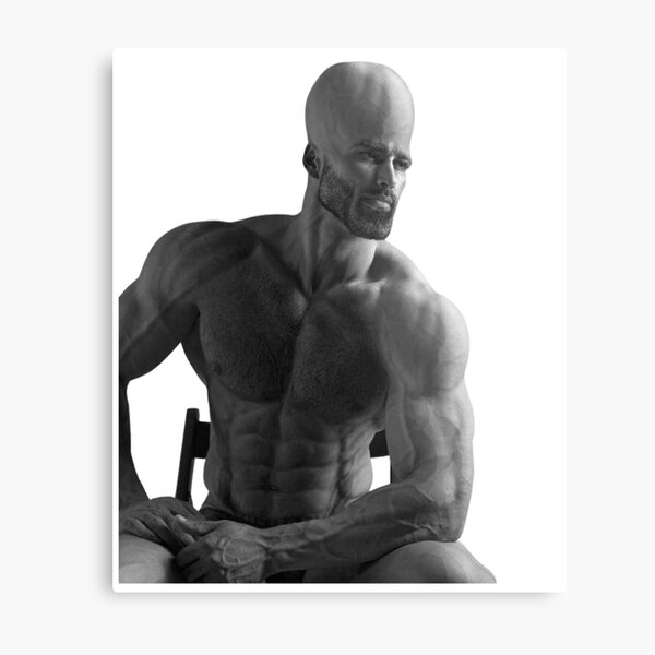 GigaChad kiss | Giga Chad | Metal Print