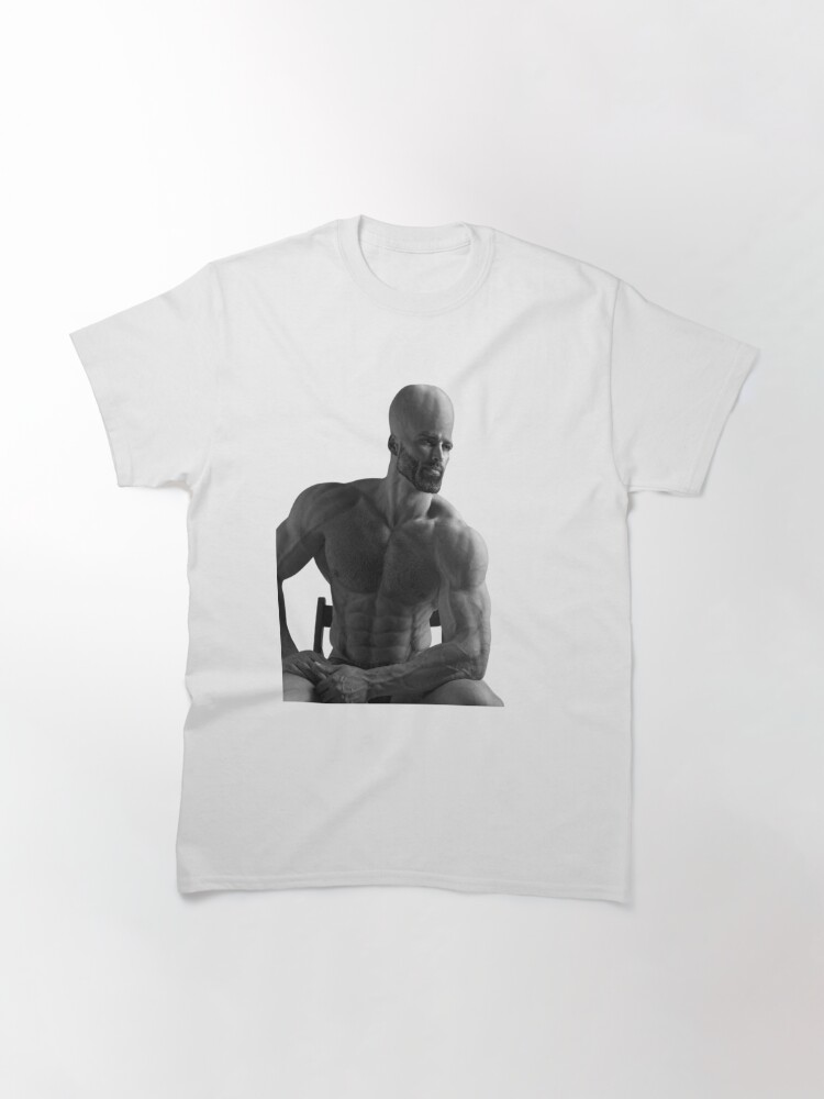 GIGA CHAD Meme Shirt Masculin YES Shirt Sharp Jaw Tight Abs 