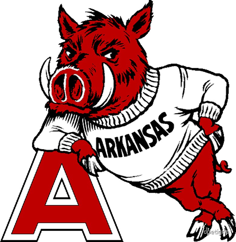 "Vintage Arkansas Razorback" Stickers by cpetigna Redbubble