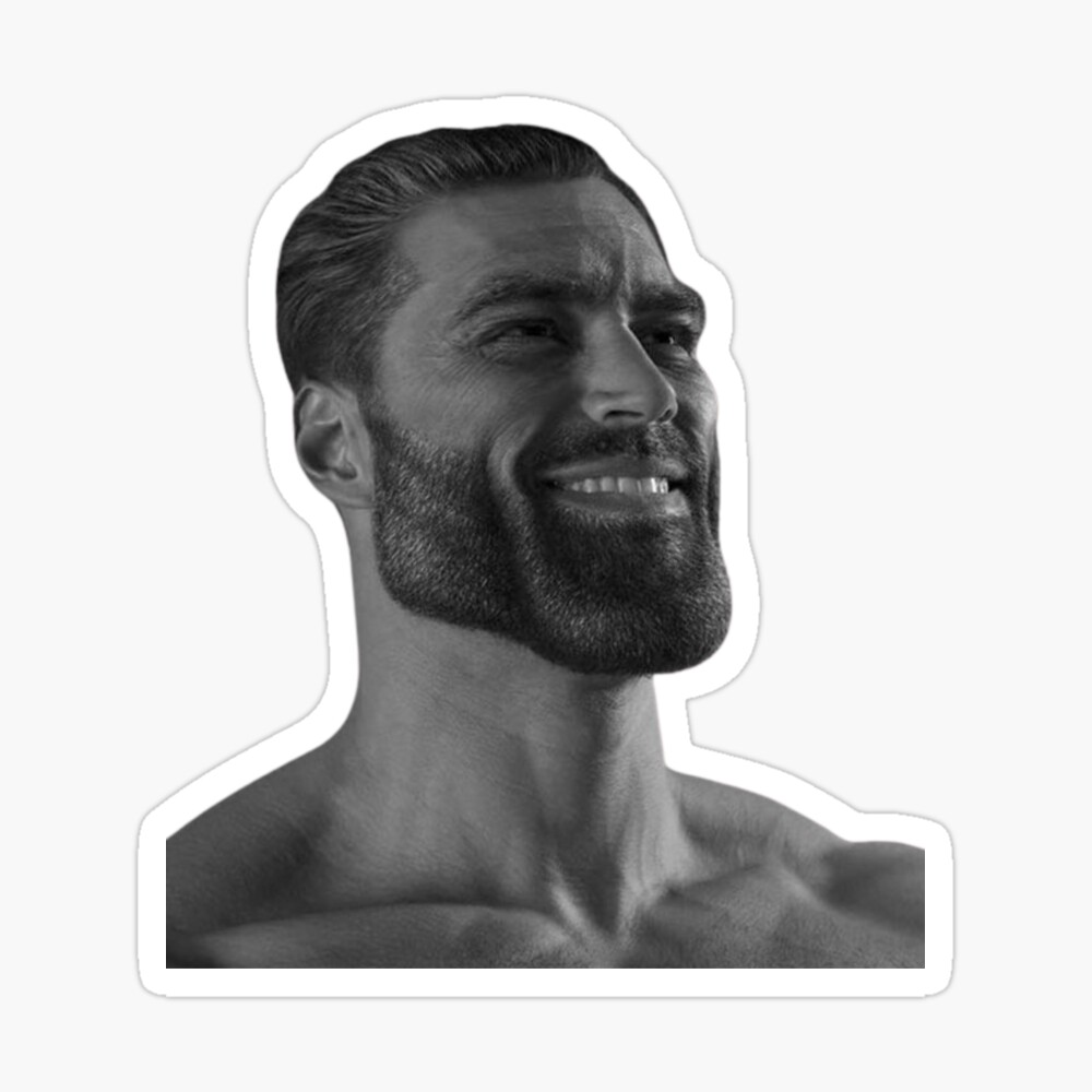 Gigachad Side Profile PNG, GigaChad