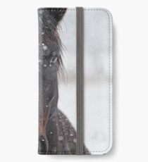 Horse in Snowstorm iPhone Wallet/Case/Skin