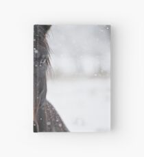 Horse in Snowstorm Hardcover Journal