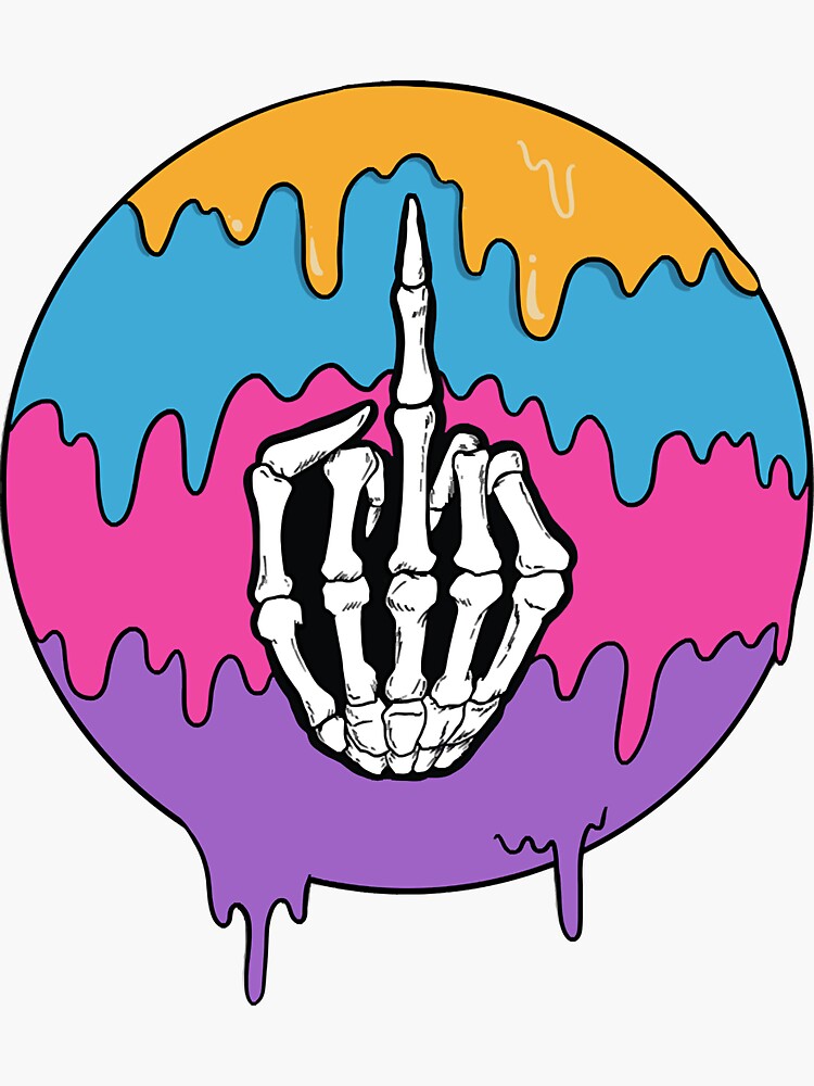 "Middle Finger" Sticker for Sale by HannahEarnest Redbubble