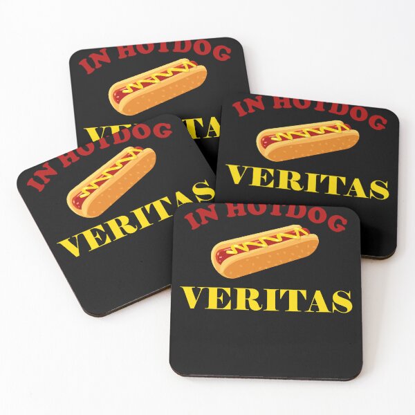 Artikelvorschau, In Hotdog veritas - lustiger Akademiker Grill Spruch entworfen und verkauft von VitoTDesign.