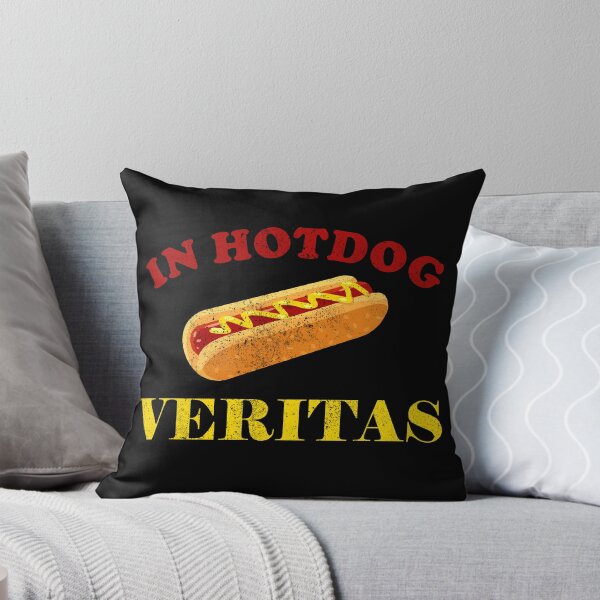 Artikelvorschau, In Hotdog veritas - lustiger Akademiker Grill Spruch entworfen und verkauft von VitoTDesign.