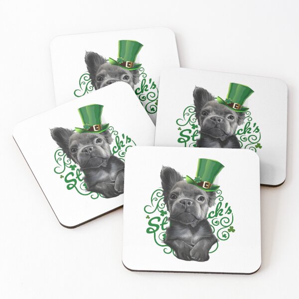 Item preview, St Patrick's Day Irish Saint Patrick Shamrock Bulldog Puppy designed and sold by Barnissim.