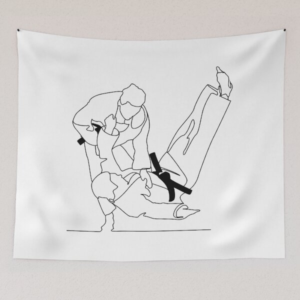 Item preview, Japan Judo sport minimalism drawing  designed and sold by Blondiabshop.
