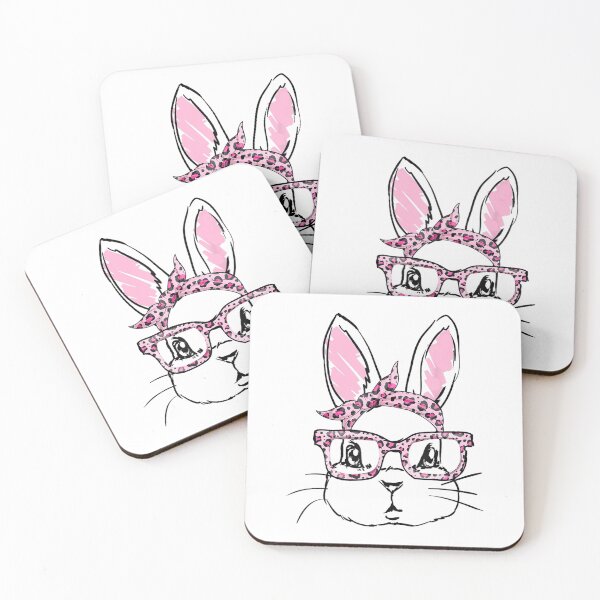 Item preview, Cute Bunny Face Leopard Glasses Headband Happy Easter Day  designed and sold by poolbar.