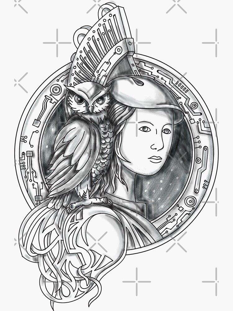 Sharpie Tattoo:Athena Owl by bueatiful-failure on DeviantArt