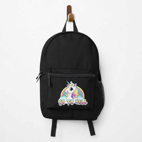 Item preview, "Go To Hell" Pastel Goth Unicorn Sticker designed and sold by Hibaeeb.