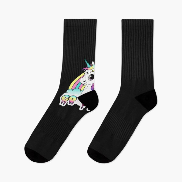 Item preview, "Go To Hell" Pastel Goth Unicorn  Sticker designed and sold by Hibaeeb.