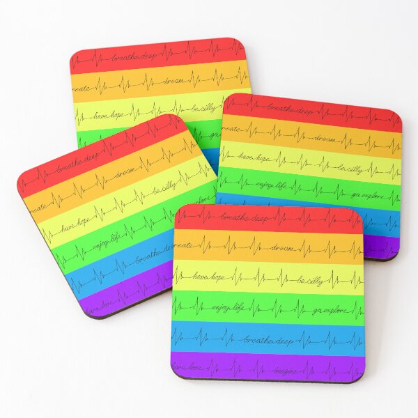Item preview, Heartbeat Life Advise Pride Rainbow designed and sold by MyThingNow.