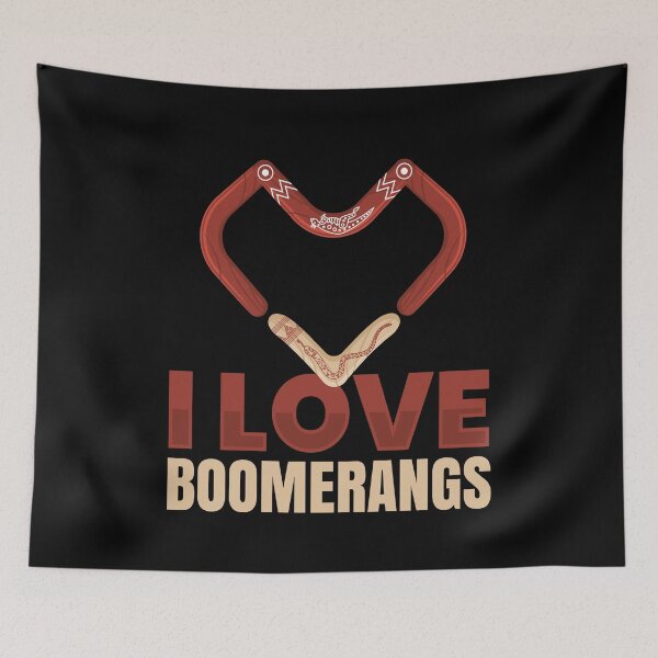 Artikelvorschau, I Love Boomerangs Bumerang Werfer entworfen und verkauft von MooonTees.