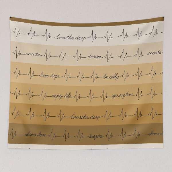 Item preview, Heartbeat Life Advise Stripes Beige designed and sold by MyThingNow.