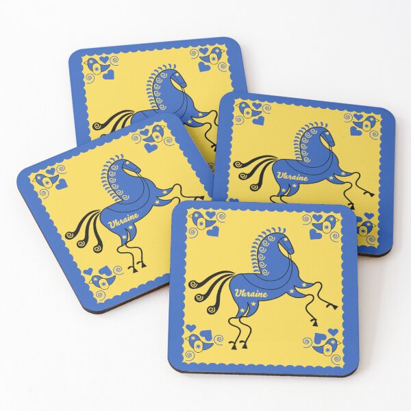 Item preview, Ukrainian Folk Art - Ukraine Nature Art - Slavic Art - Slavic Horses - Ukraine Support designed and sold by happygiftideas.