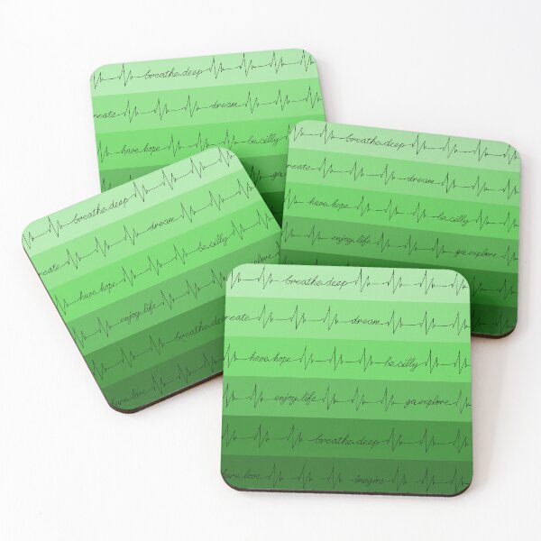Item preview, Heartbeat Life Advise Stripes Green designed and sold by MyThingNow.