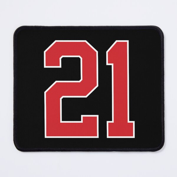 Item preview, Sports Number 21, red black color lucky sport twenty one designed and sold by ArtIsParty.