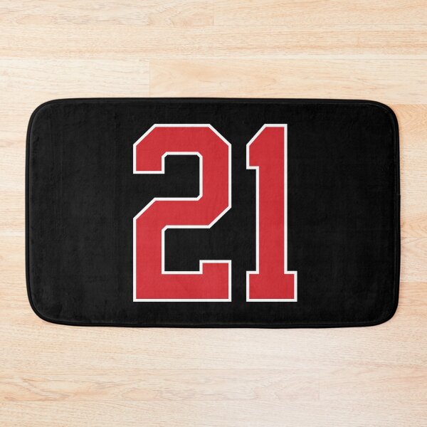 Item preview, Sports Number 21, red black color lucky sport twenty one designed and sold by ArtIsParty.