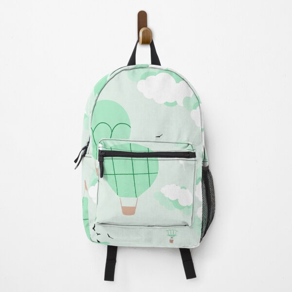 Item preview, Hot Air Balloon Sky with Clouds  (green) designed and sold by Dorina Larsdotter.