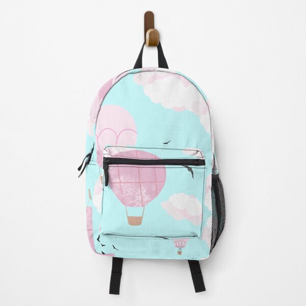 Item preview, Hot Air Balloon Sky with Clouds (pink-blue) designed and sold by Dorina Larsdotter.