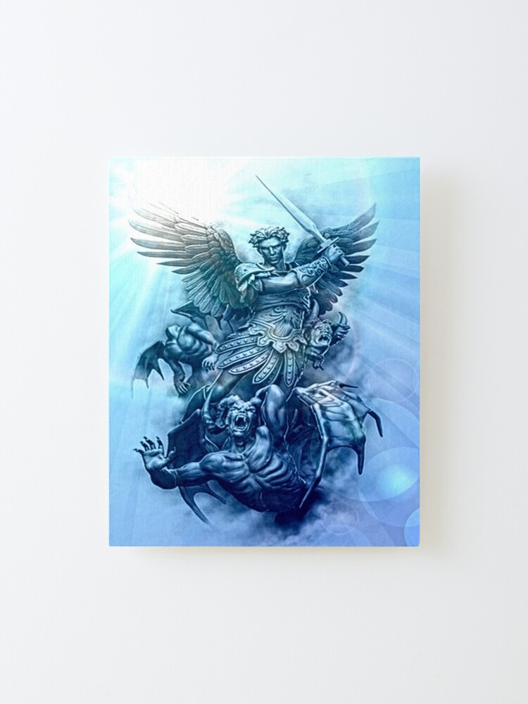 Alternate view of War in Heaven -Archangel Michael Mounted Print