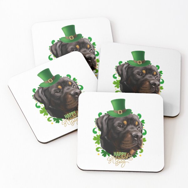 Item preview, St Patrick's Day Irish Saint Patrick's Shamrock Rottweiler 2 designed and sold by Barnissim.