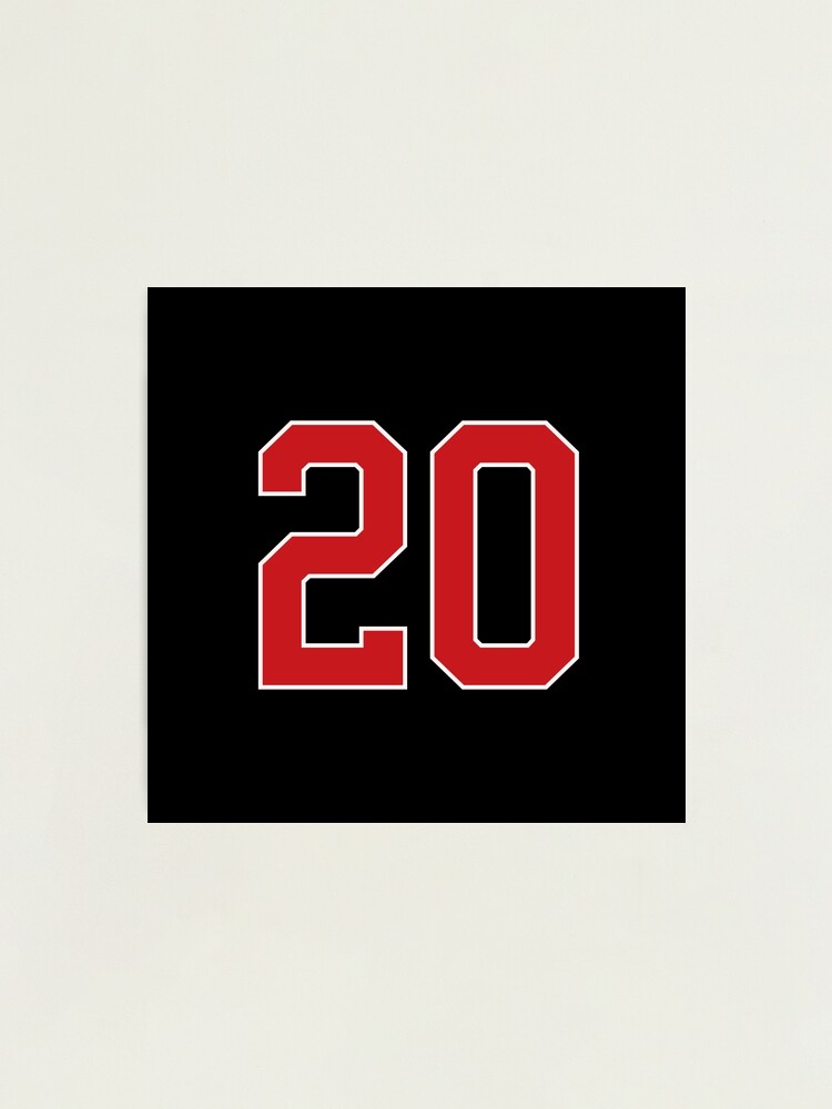Sports Number 20, red black color lucky sport twenty