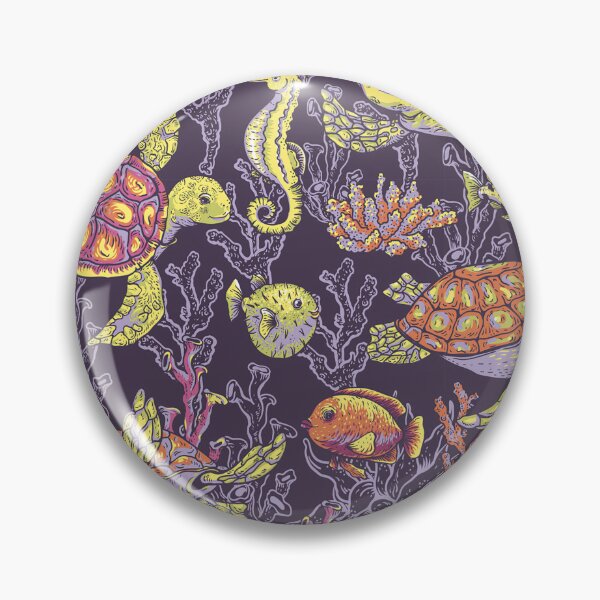 Item preview, Turtles Fishes Coral Pattern designed and sold by SweetThreads79.