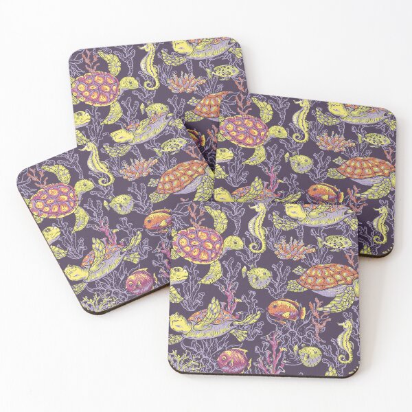 Item preview, Turtles Fishes Coral Pattern designed and sold by SweetThreads79.