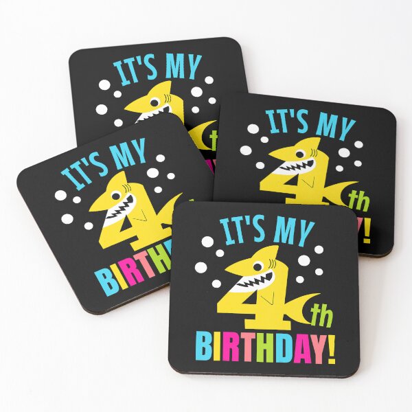 Item preview, Its My 4th Birthday Shark Party Birthday Baby Kids 4 Year Old  designed and sold by PerkinsAarav.