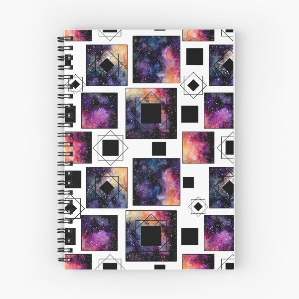 Item preview, Watercolor Nebula and Starry Sky in Squares designed and sold by Cordata.