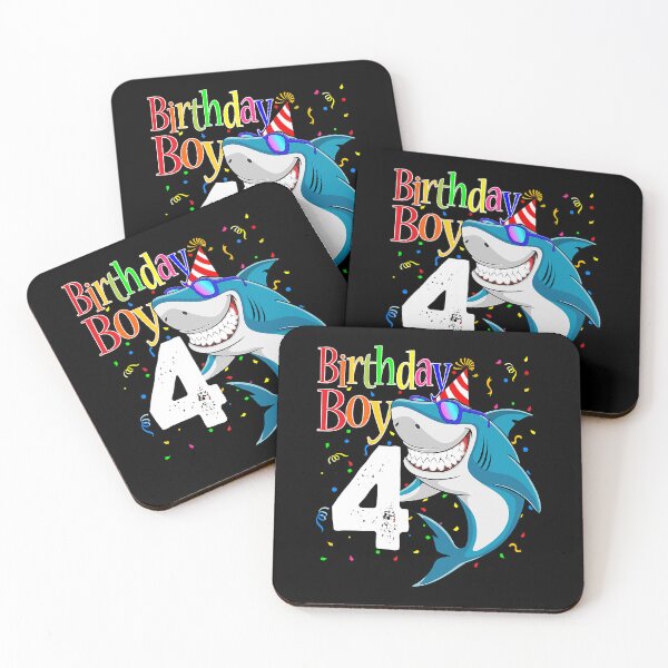 Item preview, Kids 4th Birthday Shark Jaw Some Four Boys designed and sold by PerkinsAarav.