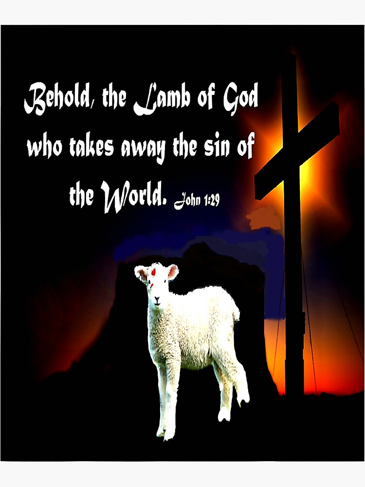 "Jesus Christ Lamb of God Easter Sunday Christian Gift Idea " Sticker