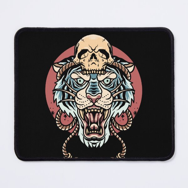Item preview, Blue Siberian Tiger Skull designed and sold by helenafeyre.